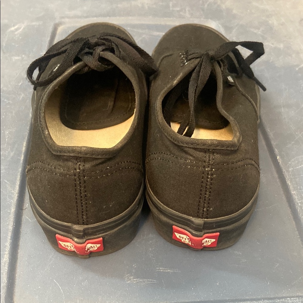 Vans Black Canvas Sneakers Low-Top Skate Style - Picture 4 of 4